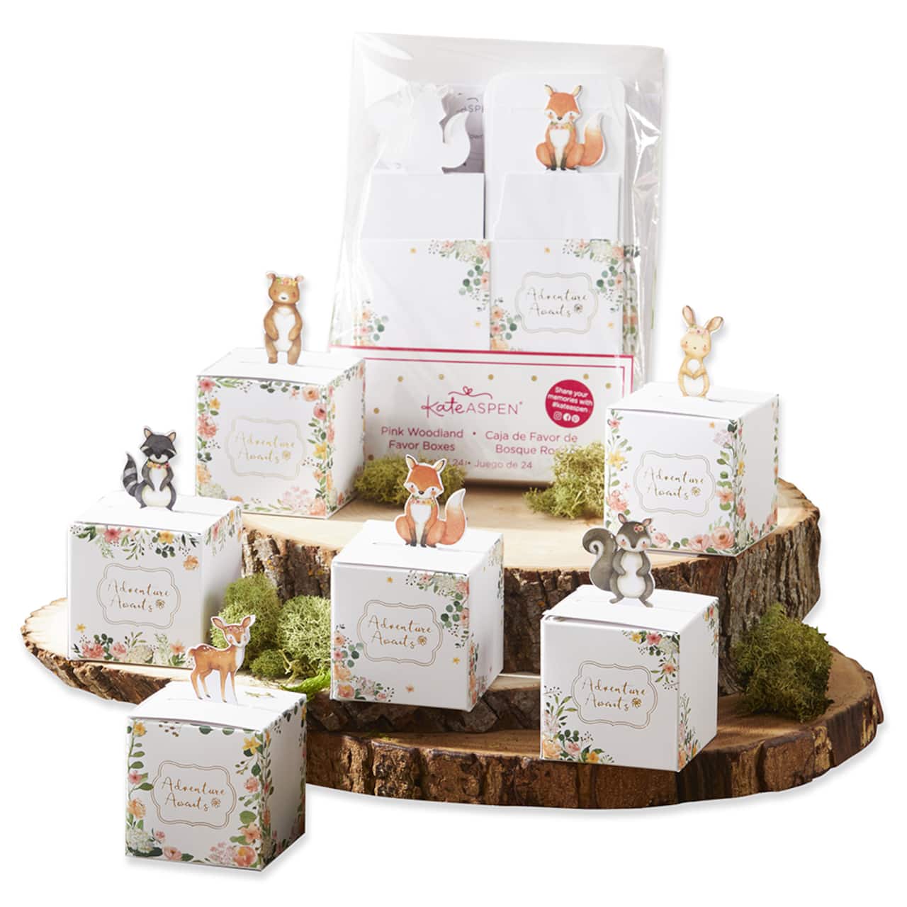 Kate Aspen® Pink Woodland Baby Favor Box, 24ct.